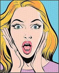 Surprised Woman Wall Art Pop Art Comic Pop Art Illustration Pop Art Girl