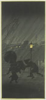 Sudden Night Rain Near Bridge | Hiroaki Shotei | Scriptum Inc.