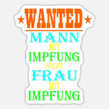 Mann sucht Frau Impfung Geimpft' Sticker | Spreadshirt