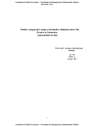 Pregatirea si atributiile personalului nostru sunt: Sistemele Administrative Din Franta Si Germania