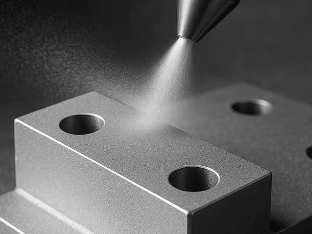 Close-up of a finished aluminum housing