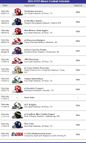Utep Miners Football Team 2012 Schedule Ohio State Buckeyes Football Florida State Football Buckeyes Football
