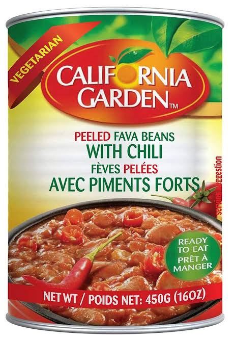 Product Photo: California Garden Peeled Fava Beans With Chilli 450g