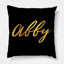 Abby Name Hand Lettering in Faux Gold Letters