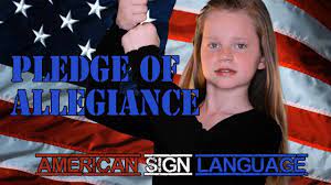 Babies and kids do cute and crazy stuff. Pledge Of Allegiance American Sign Language Youtube