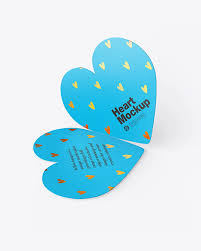 Download Two Textured Heart Shaped Cards Mockup In Stationery Mockups On Yellow Images Object Mockups