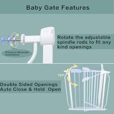 Buy Extra Wide Baby Gate 62 To 67 Inch Pressure Monuted Safety Gate For Kids Or Pets Dogs Auto Close Child Pet Safety Gates For Doorways Stairs Living Room With Extensions Online