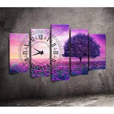 Canvastime Tmg78 Canvas Tablo Saat 5 Parcali Tablolar Sanat Panolari Saatler