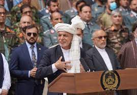 اشرف غنی می‌گوید که برای «جلوگیری از سیلاب خون» تصمیم به ترک افغانستان گرفته است. Ø§Ø´Ø±Ù ØºÙ†ÛŒ Ø³ÙØ± Ù‡ÛŒØ¦Øª Ø³ÛŒØ§Ø³ÛŒ Ø¨Ù‡ Ù‚Ø·Ø± Ø§ØªÙ…Ø§Ù… Ø­Ø¬Øª Ø¨Ø§ Ø·Ø§Ù„Ø¨Ø§Ù† Ø¨ÙˆØ¯ Ø§Ø®Ø¨Ø§Ø± Ø¢Ø³ÛŒØ§ Ø§Ù‚ÛŒØ§Ù†ÙˆØ³ÛŒÙ‡ Ø§Ø®Ø¨Ø§Ø± Ø¨ÛŒÙ† Ø§Ù„Ù…Ù„Ù„ ØªØ³Ù†ÛŒÙ… Tasnim