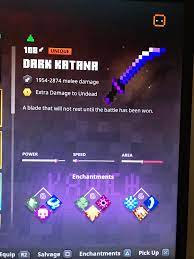 Maybe you would like to learn more about one of these? Lvl 108 Dark Katana Thoughts Minecraftdungeons