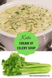 The Best Cream Of Celery Soup 2 Versions Keto And Regular Recipe Cream Of Celery Soup Celery Recipes Celery Soup