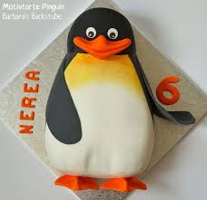 Pinguin Torte Luftiger Joghurtkuchen Mit Orangen Quark Fullung Joghurt Kuchen Pinguin Kuchen Pinguine