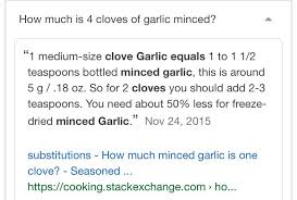 Garlic Cloves To Minced Conversion Recipes In 2019
