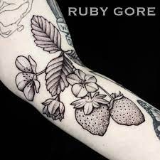 Strawberry vine tattoo black and white. Strawberry Tattoo In 2021 Strawberry Tattoo Full Sleeve Tattoos Tattoos