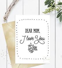 Birthday Card For Mother Printable Mothers Day Printable Card Black And White Kraft Cute Pretty Diy Mothers Day Card From Daughter Simp Mothers Day Cards Birthday Cards For Mom Printable Cards