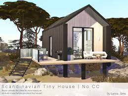 Sarina Sims Scandinavian Tiny House No Cc Sims 4 House Design Sims 4 Modern House Sims House Plans