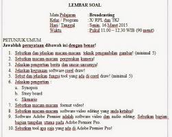 Remidi pemrograman dasar kurikulum 2013 revisi 2017 smk islam 1 blitar kelas x tkj thn 2017 /2018 by :: Contoh Soal Essay Pemrograman Dasar Dan Jawabannya Kelas 10 Pigura