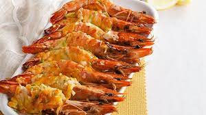 Three Cheese Prawns Recipe Recipe Baked Prawns Recipe Recipes Cooking Recipes