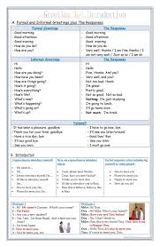 How to distinguish between a professional and casual introduction. Greeting And Introduction English Esl Worksheets For Distance Learning And Physical Classrooms