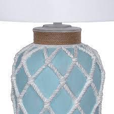 It comprises a metal body with a mosaic lantern that makes it look pretty and stunning when it is light up at night. Sanibel Twin Pack Rope Table Lamp H30 Coastal Style Overstock 33311989