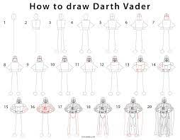 How To Draw Darth Vader (Step By Step Pictures)
