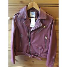 Mango femme beige clair en cuir fermeture éclair à manches longues à col motard jacket xl. Blouson En Cuir Mango 38 M T2 Rose 8151705