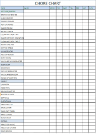 printable chore chart organize tasks weekly microsoft