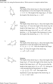 Find the perimeter of the triangle: Right Triangle Trigonometry Pdf Free Download