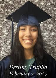 ❤️ adopted by Juanita Vigil ❤️ This is my senior Destiny Trujillo. She went  to falls career high school and completed back in February she was very  determined to graduate. She is