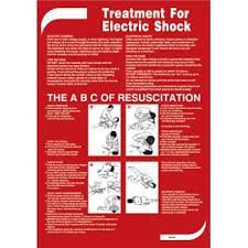 This technology renders much better result. Treatment For Electric Shock Poster 50x35cm Language English Material Symbol White Self Adhesive Vinyl