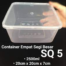 Karung bekas/karung plastik/karung besar/karung jumbo. Disposable Plastic Food Container Sq5 Square Container For Large Food Used Four Rectangular Shopee Singapore