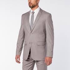Braveman Slim Fit 2 Piece Solid Suit Light Gray Us