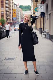 40 Knit Dress Street Style Outfits Ideas 33 Street Style Dress Black Dresses Casual Knitted Dress Outfit