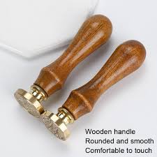 Christmas Series Fire Lacquer Seal Wood Grain Handle+Brass Seal Head(SD-66)