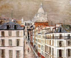 Rue Chappe A Montmartre Date Inconnue Par Maurice Utrillo 1883 1955 Chappe Maurice Utrillo Montmartre