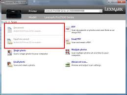 Document And Email Document Scan Links In Lexmark Printer Home Will Not Work If Ocr Is Not Installed