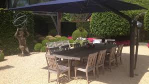 Vounot 4.6m double garden parasol with hand crank, extra large rectangular patio umbrella, uv 50+, with protective cover, grey. Giant Umbrellas Quality Manufactured Radiant Blinds And Awnings