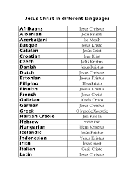 The latter is the universal language we all understand, one that breaks boundaries and transcends language barriers. Jesus Christ In Different Languages