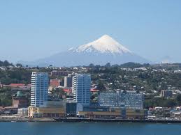 Puerto montt & lakes region. Lake Llanquihue And Osorno Volcano Chile Lac Geo