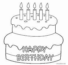 This second coloring page is sure to have your child giggling! Free Printable Birthday Cake Coloring Pages For Kids
