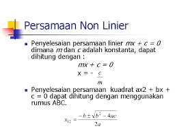 Soal dan jawaban fungsi non linier. Persamaan Non Linier Nana Ramadijanti Persamaan Non Linier