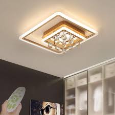 Led ceiling light modern lamp decorative chandelier for corridor living room new. Modern Led Ceiling Light Dimmable With Remote Bedroom Crystal Chandelier Contemporary Metal Acrylic Design Led Ceiling Lighting Fixture For Living Dining Room Bedroom Kitchen Dining Room Lamp Square Buy Online In Azerbaijan