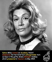 Sylvia Miles was a singular presence in New York culture, an actress whose  flamboyant personality and scene-stealing abilities made her a legend of  the underground and the mainstream alike. She famously garnered