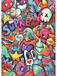 Supreme Copic Marker Doodle Poster By Eadan Shamir Graffiti Wallpaper Iphone Graffiti Doodles Copic Marker Art