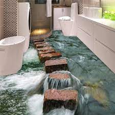 3d Floor Paper River Stones Arredamento Eccentrico Pavimento In Pietra Case Di Lusso Da Sogno