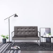Trova tantissime idee per divanetto 2 posti. Vidaxl Divano A 2 Posti Con Braccioli Grigio Scuro Cromato E Velluto Arredamento Casa Cucina Epto