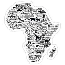 typography poster africa map sticker by moloko88 typography poster africa map africa