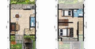 Denah rumah 2 lantai 5x12. Lingkar Warna Denah Rumah Minimalis Ukuran 5x12 Meter 2 Kamar Tidur 2 Lantai Tampak Depan