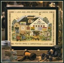 Model stitched on 30 ct. Pepper Cricket Farm Cross Stitch Pattern Counted Cross Stitch Patterns And Charts
