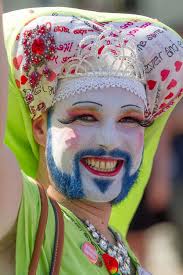 Drag Queen Con La Parrucca Bianca a Christopher Street Day Fotografia Stock  Editoriale